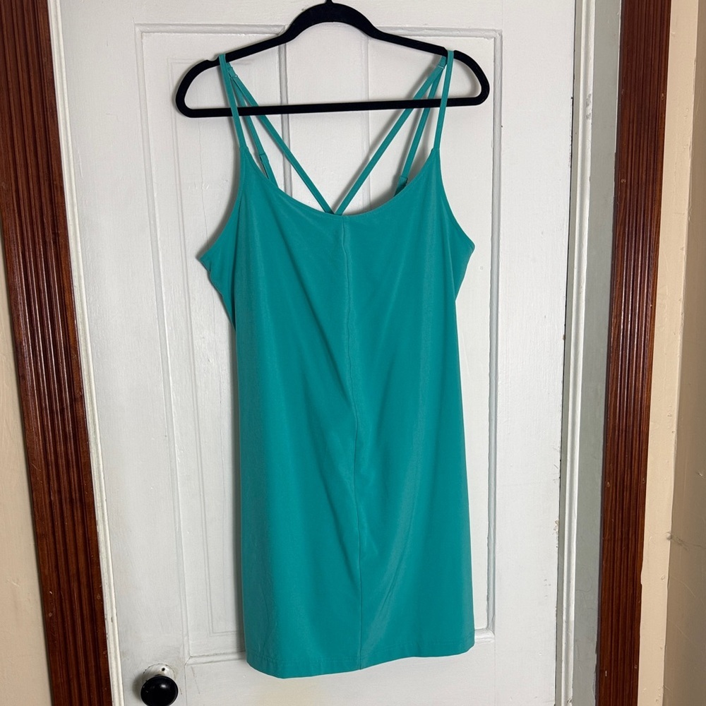 Columbia Teal Strappy Mini Dress